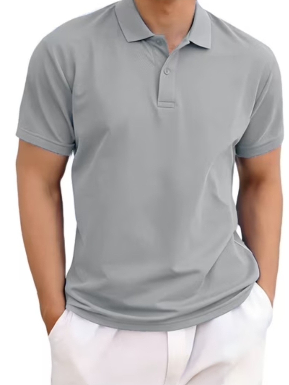 lululemon athletica Men's Polo Shirt - Light Gray